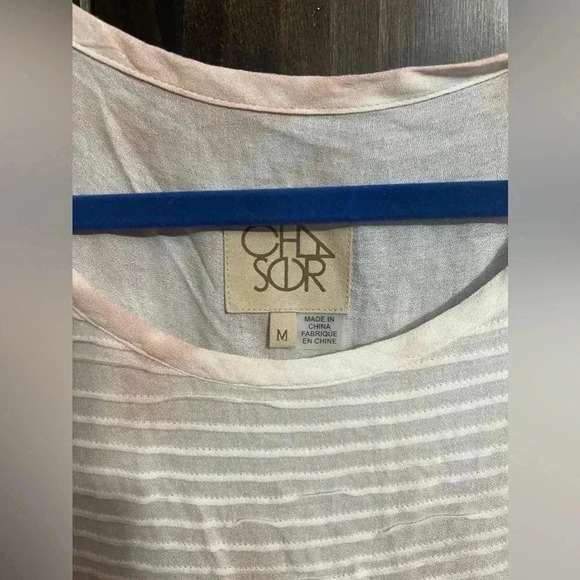 Chaser Shirt Womens-Medium Ruffle Pintuck Peplum Pink Cottagecore Prairie-core - Picture 4 of 5